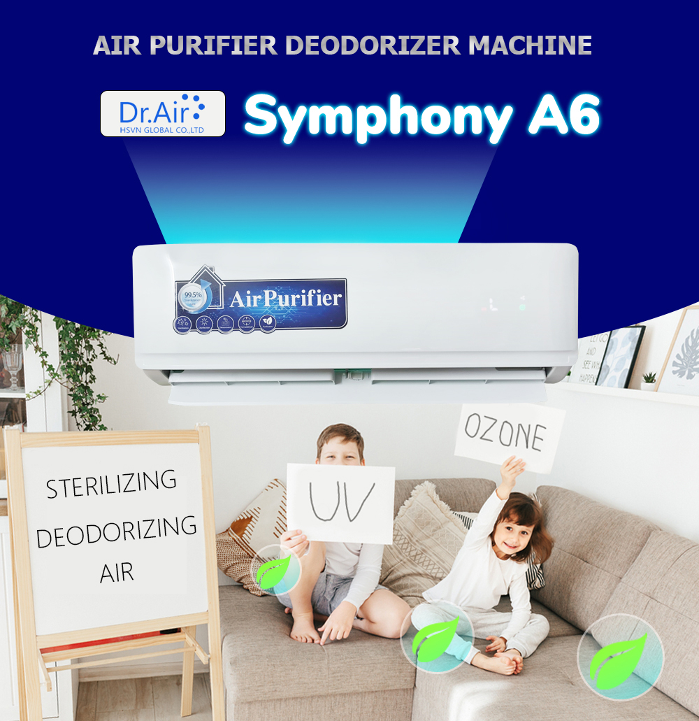 Dr.Air Symphony A6 machine has a CADR index of 580-600 m3/h shows high efficiency and performance in cleaning the room air.
