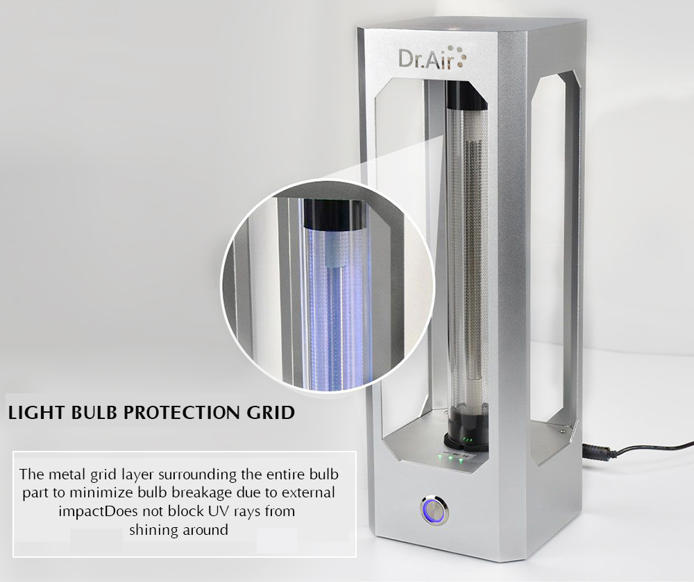 Dr.Air FELIX-222nm Antibacterial Disinfection Lamp using UV-222nm light to ensures both effective air sterilization and absolute safety