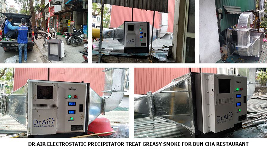 Dr.Air Electrostatic Precipitator Treat Smoke For Restaurant